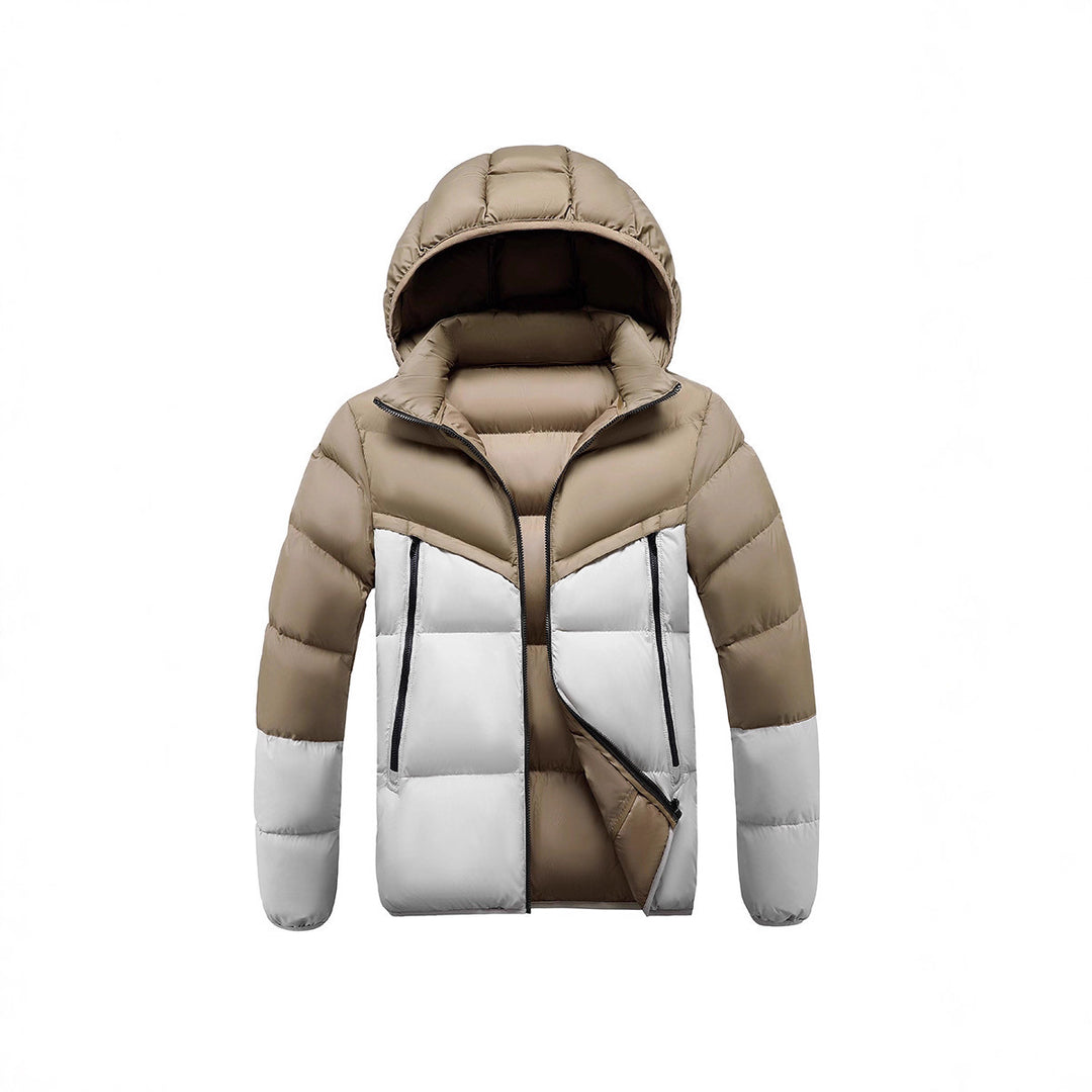 Herren Leichte Steppjacke mit Kapuze und zweifarbiger Blockoptik Shop Nory