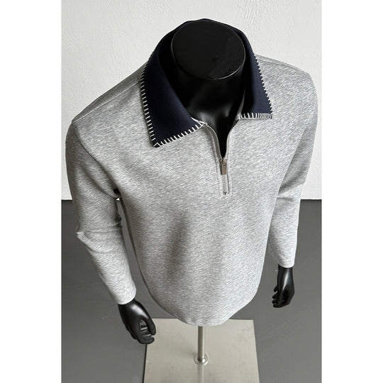 Herren Modischer Stehkragen-Pullover mit Reißverschluss Shop Nory