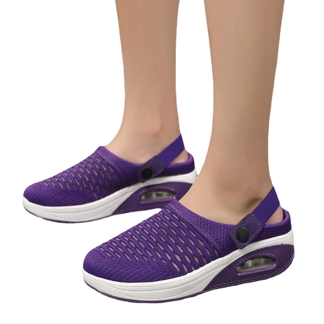 Damen luftgepolsterte Strick-Clogs mit verstellbarem Fersenriemen Shop Nory
