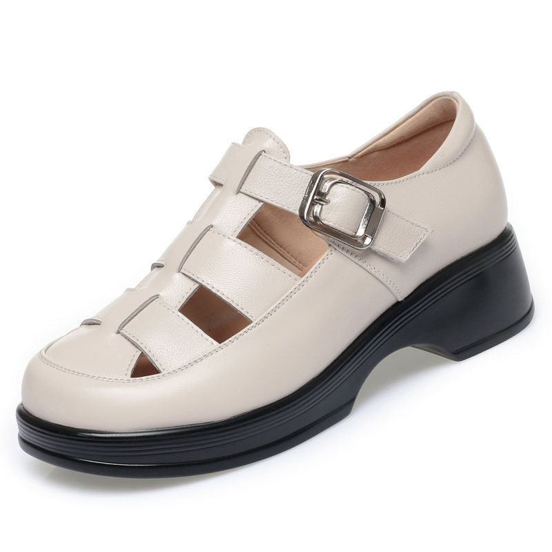 Damen Elegante Komfortsandalen mit verstellbarem Riemen und bequemem Absatz