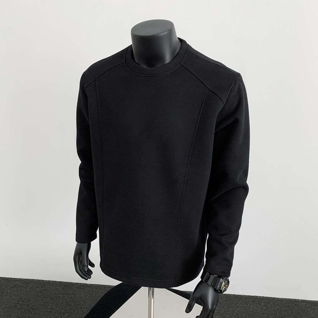 Herren Sweatshirt mit strukturierten Nahtdetails und Rundhalsausschnitt Shop Nory