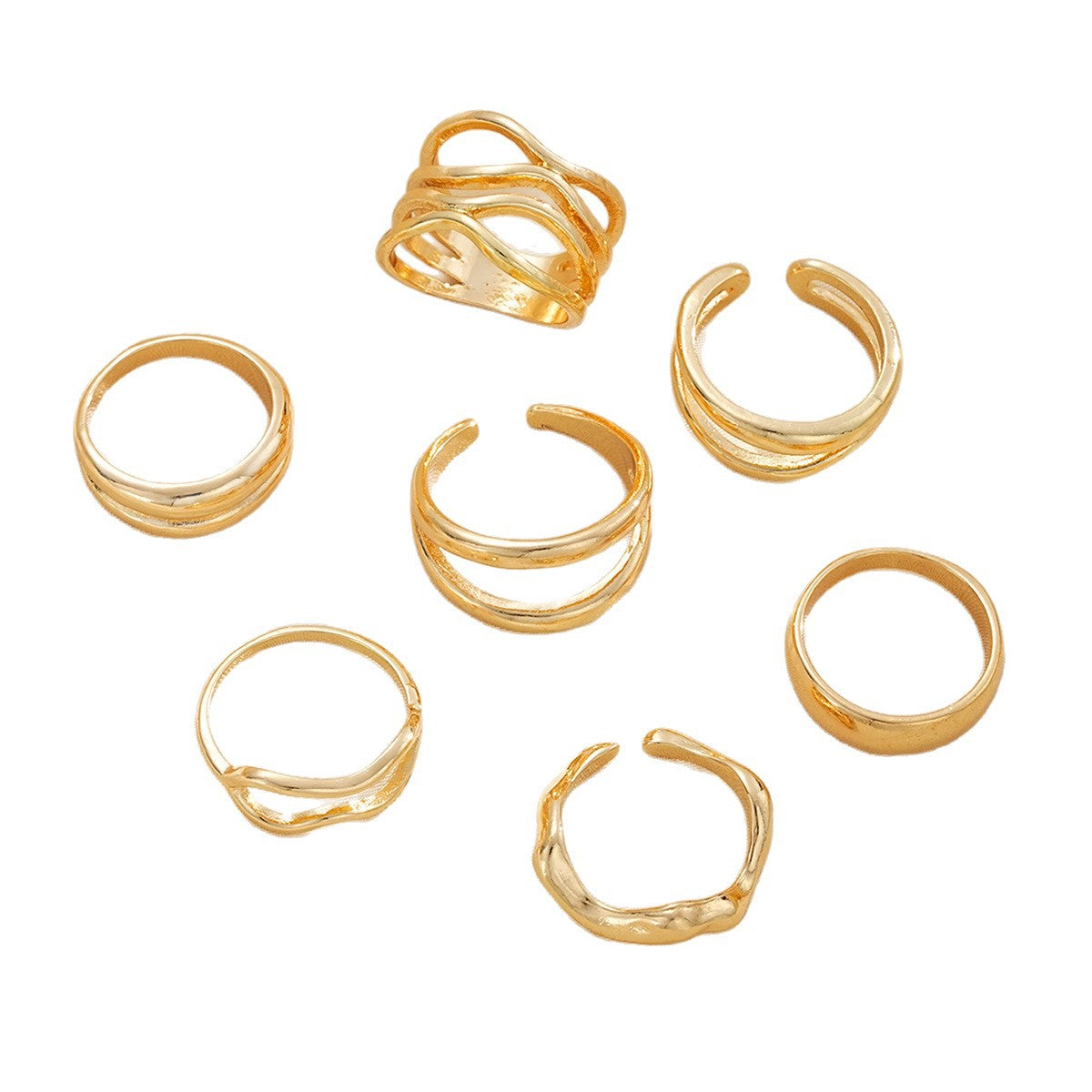 Damen Ring-Set mit kunstvollen und organischen Designs Shop Nory