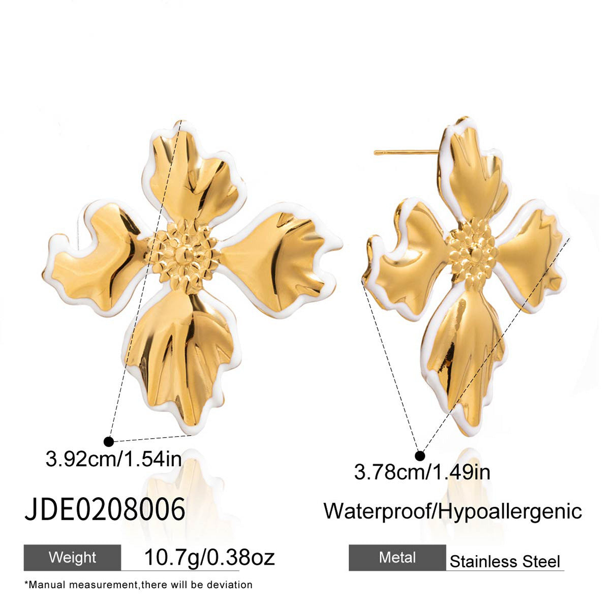 Damen Ohrhänger im floralen Design aus hypoallergenem Edelstahl Shop Nory