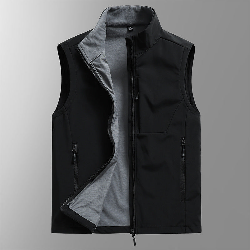 Herren Atmungsaktive Softshell‑Weste mit Thermofleece‑Futter und verdeckten Reißverschlusstaschen Shop Nory