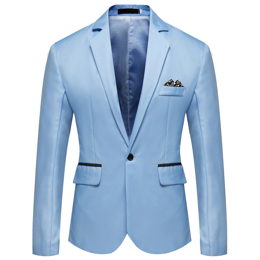 Herren modischer und eleganter Anzugjacke mit satiniertem Finish