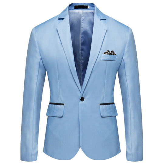 Herren modischer und eleganter Anzugjacke mit satiniertem Finish