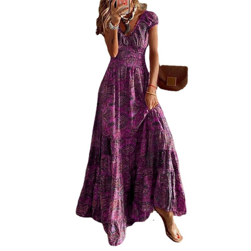 Damen Maxikleid mit romantischem Design und raffinierten Rüschendetails