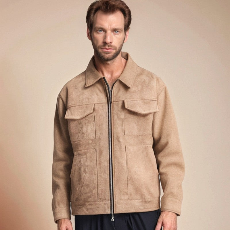 Herren lässige Suede Jacke
