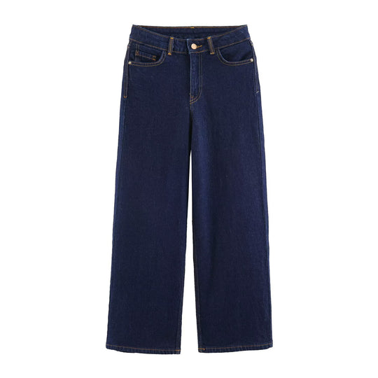 Damen Weite High-Waist Denimhose mit breitem Bein und Five-Pocket-Details Shop Nory