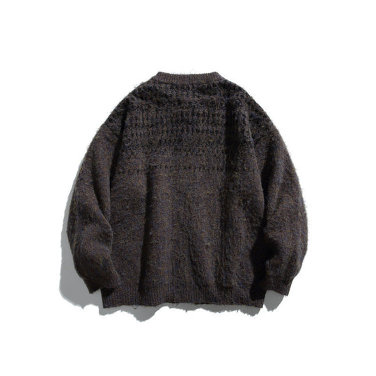 Damen Grobgestrickte Oversize-Cardigan mit Mohair-Optik und Rundhalsausschnitt Shop Nory