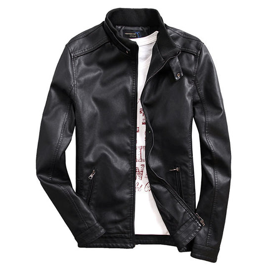 Herren Kunstlederblouson mit wärmender Teddyfleece-Innenlage und Stehkragen Shop Nory