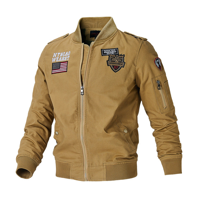 Herren Sportliche Bomberjacke mit Stickereien Shop Nory