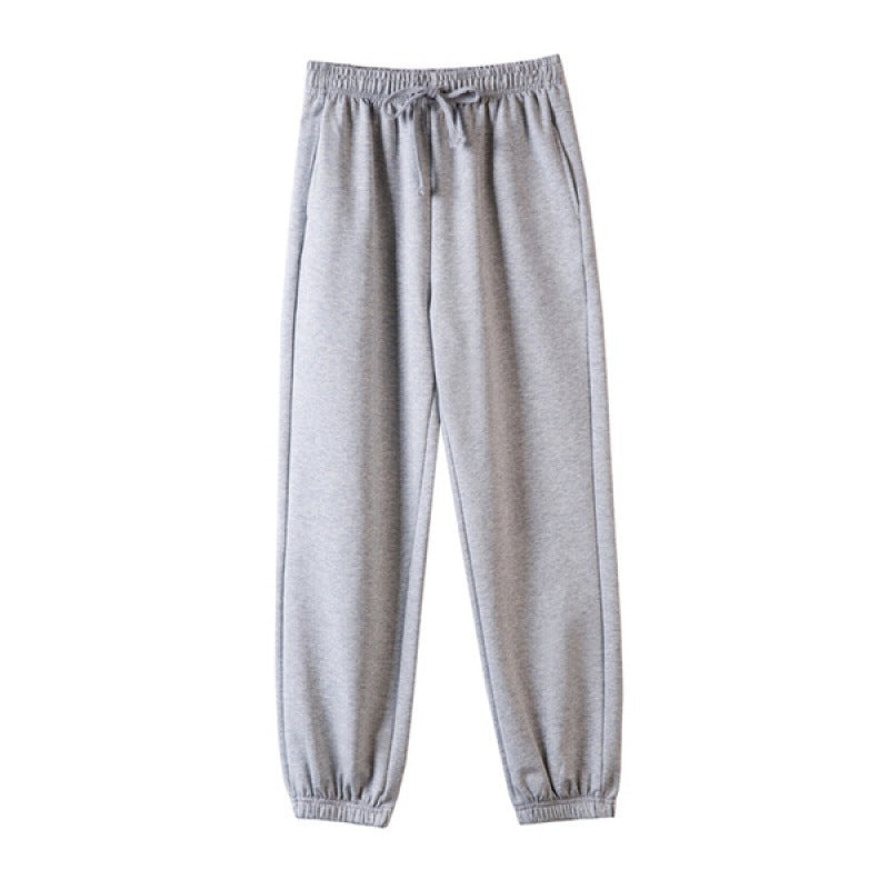 Damen nan weite hochgeschnittene Sweatpants mit elastischem Bund Kordelzug und gerippten Knöchelbündchen Shop Nory