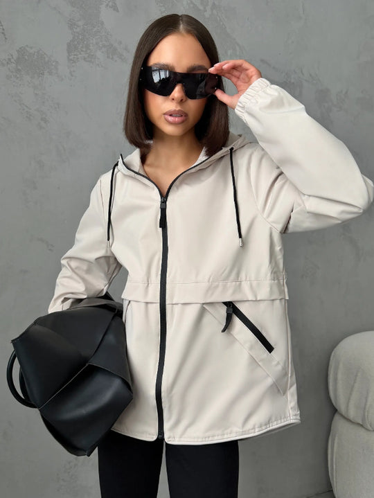 Damen leichte Windbreaker Jacke