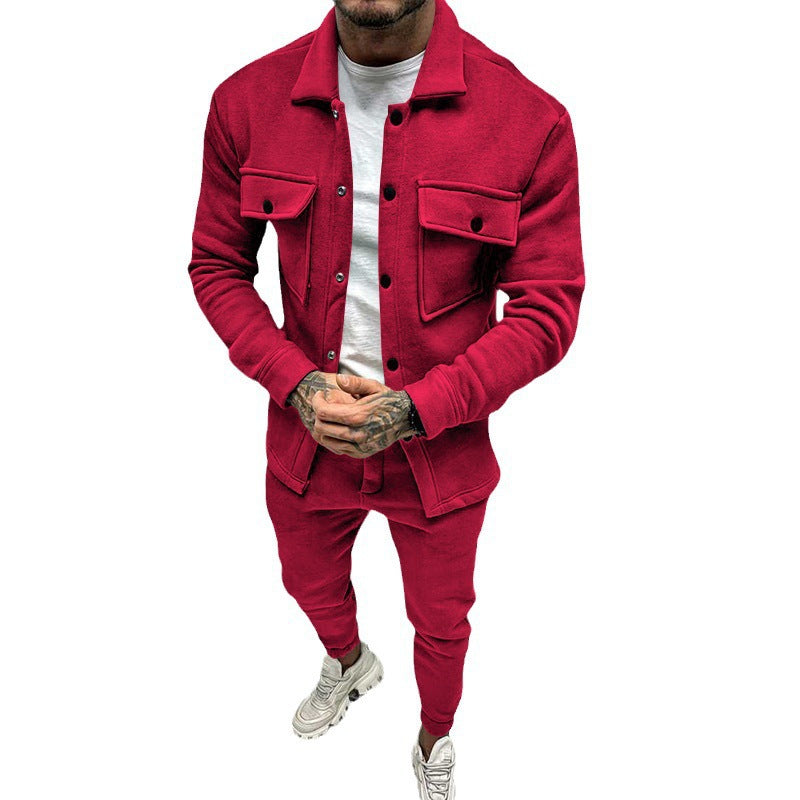 Herren nan Utility-Loungeset mit Hemdjacke, aufgesetzten Klappentaschen und schmal zulaufender Jogginghose Shop Nory
