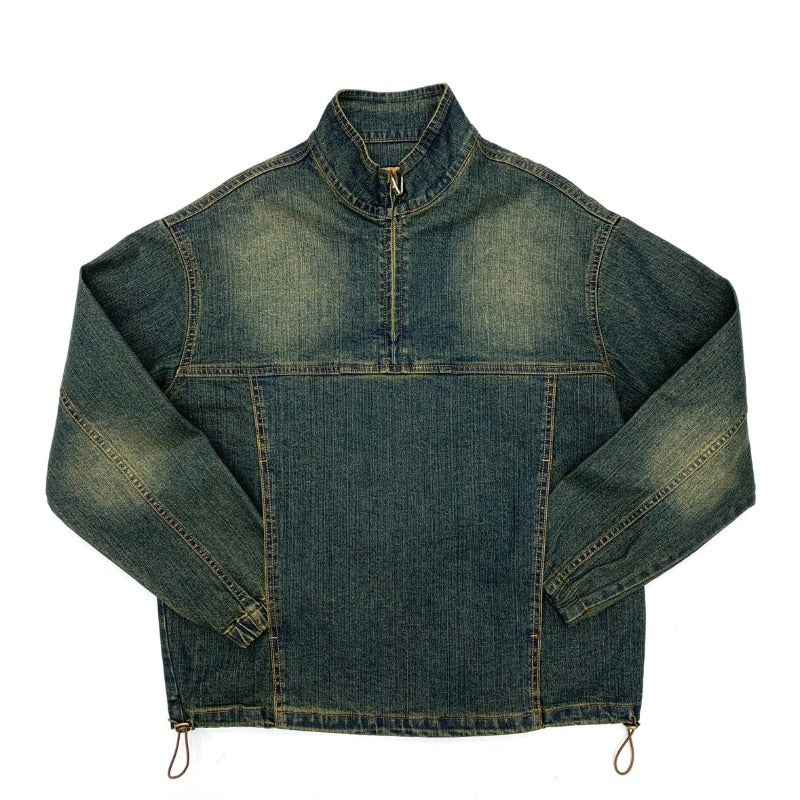 Herren Sportliche Denimjacke mit hohem Kragen Shop Nory