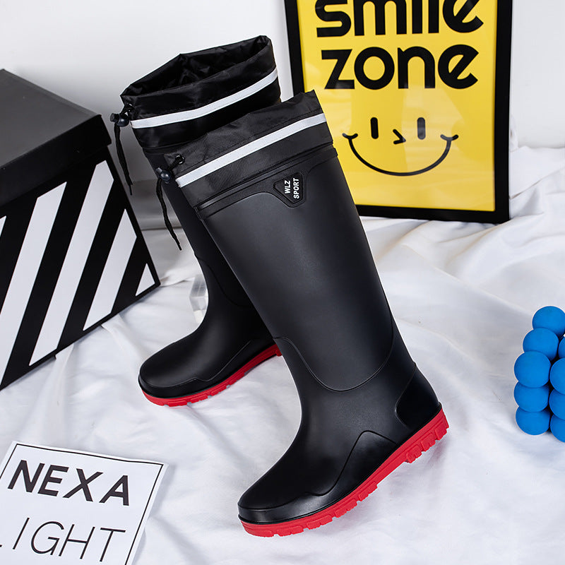 Herren Mittelhohe Wasserdichte Gummistiefel mit kontrastierender Profilsohle Shop Nory