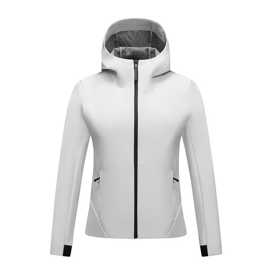 Damen Softshell-Jacke mit Kapuze, taillierte und winddichte Outdoorjacke Shop Nory