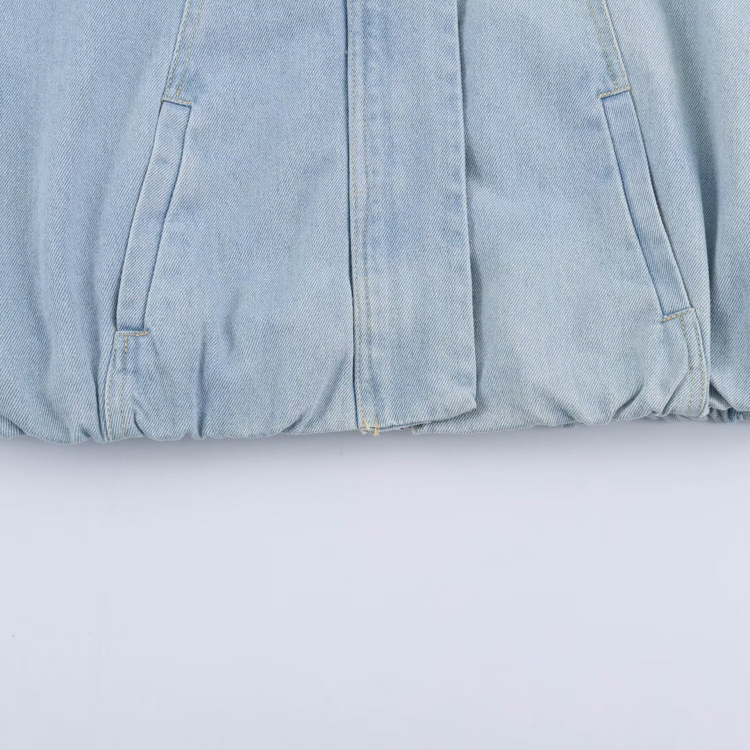 Damen Kurzjacke aus leichter Denim‑Qualität mit Raglanärmeln und verdeckter Verschlussleiste Shop Nory