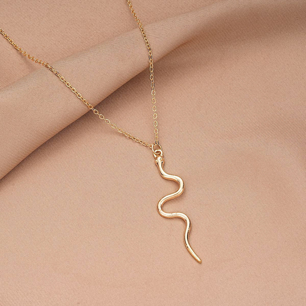 Damen Halskette mit geschwungenem Schlangendesign Shop Nory