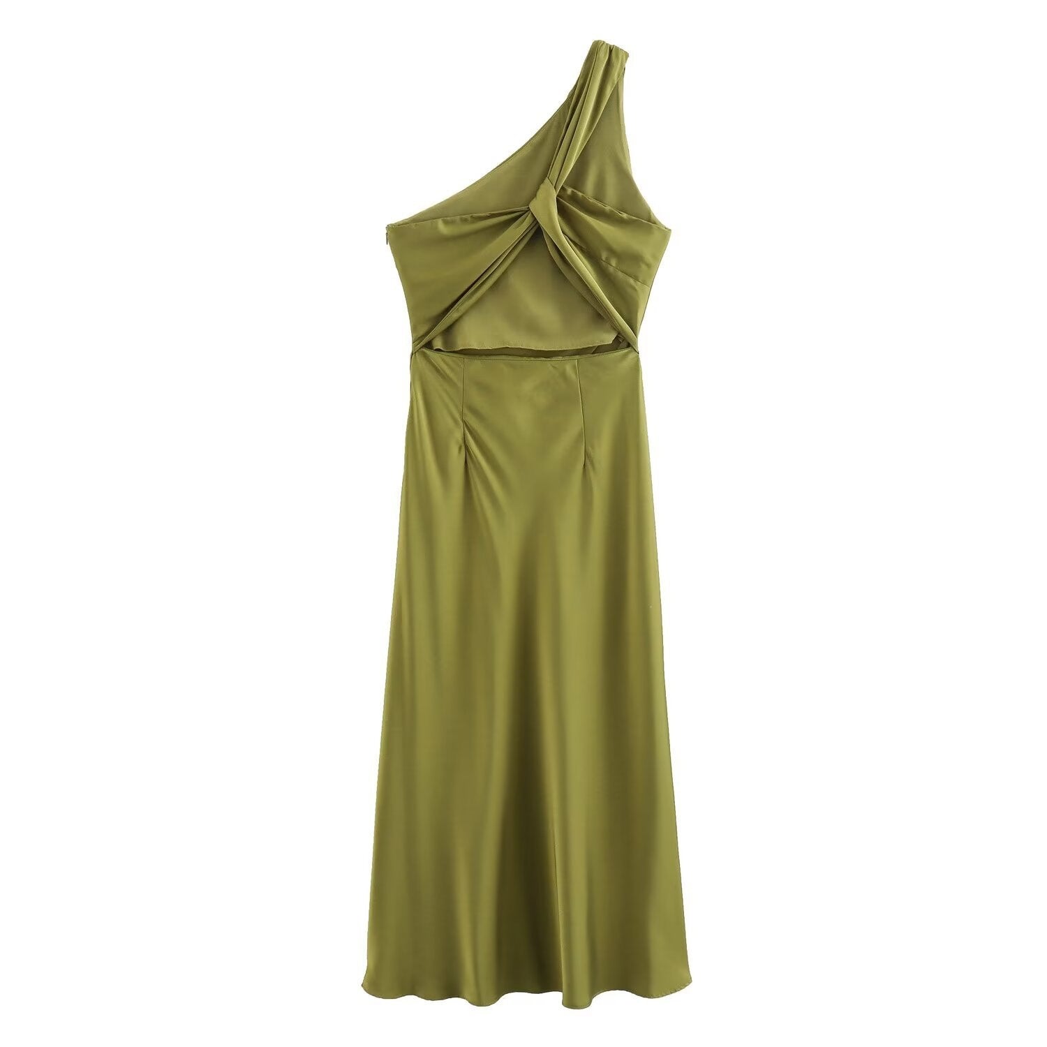 Damen Dekoratives Seidenkleid Shopnory