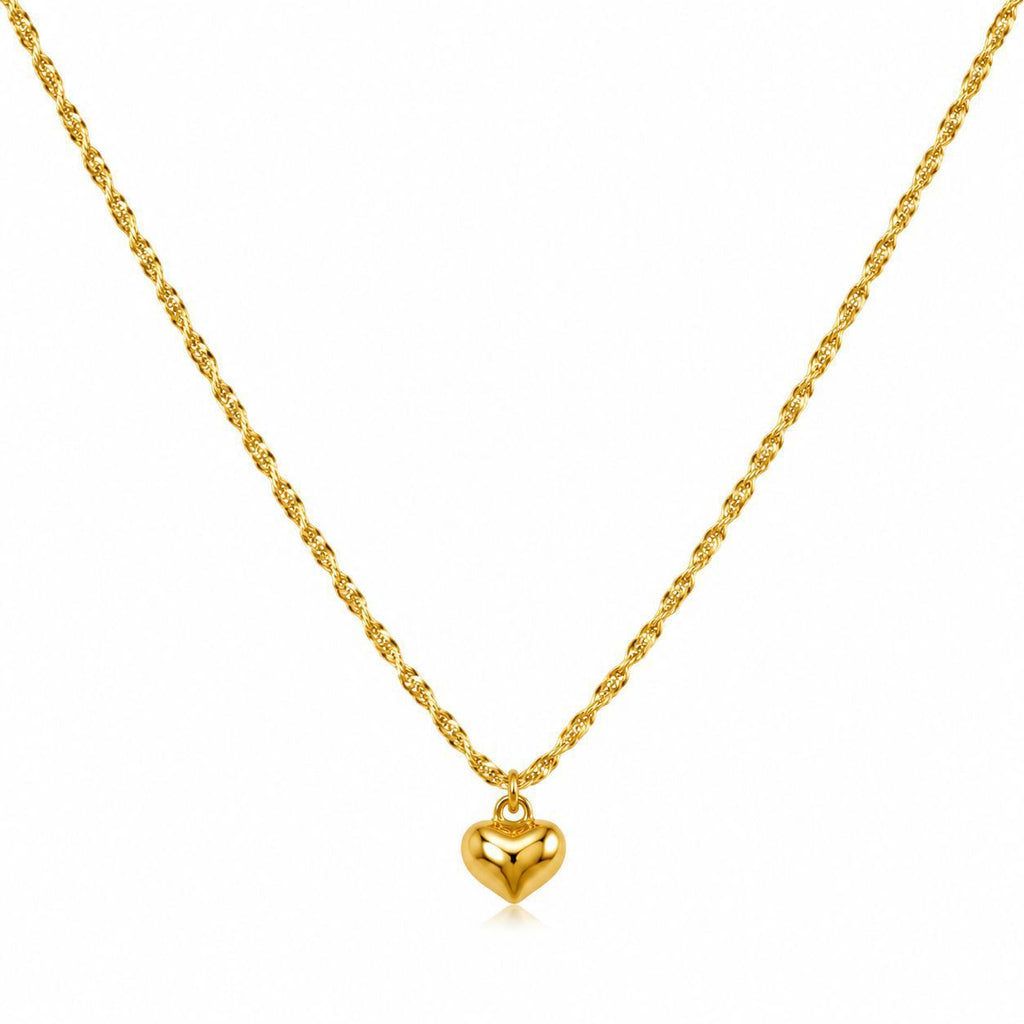 Damen Halskette mit zartem Perlen- und Herzanhänger Shop Nory