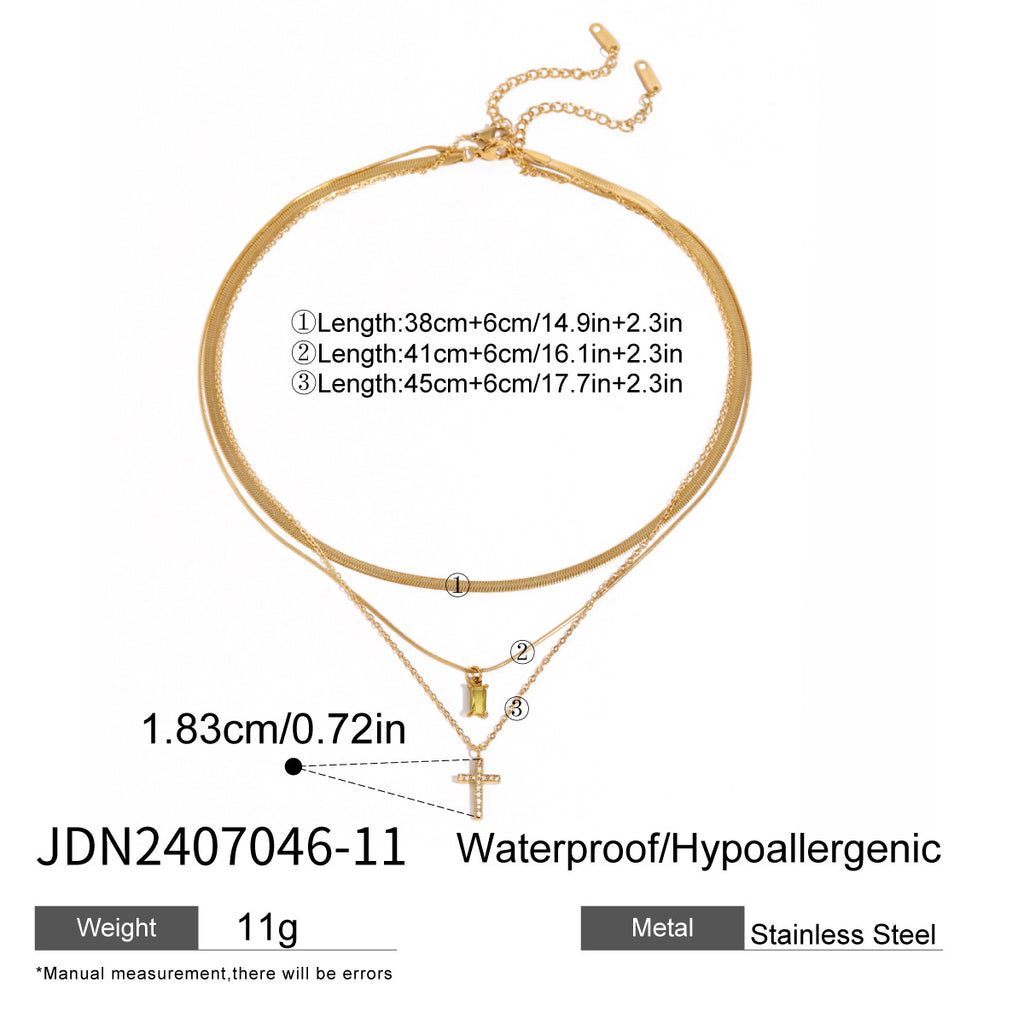 Damen Mehrlagige Halskette mit feinen goldenen Talismans und hypoallergenen Eigenschaften Shop Nory