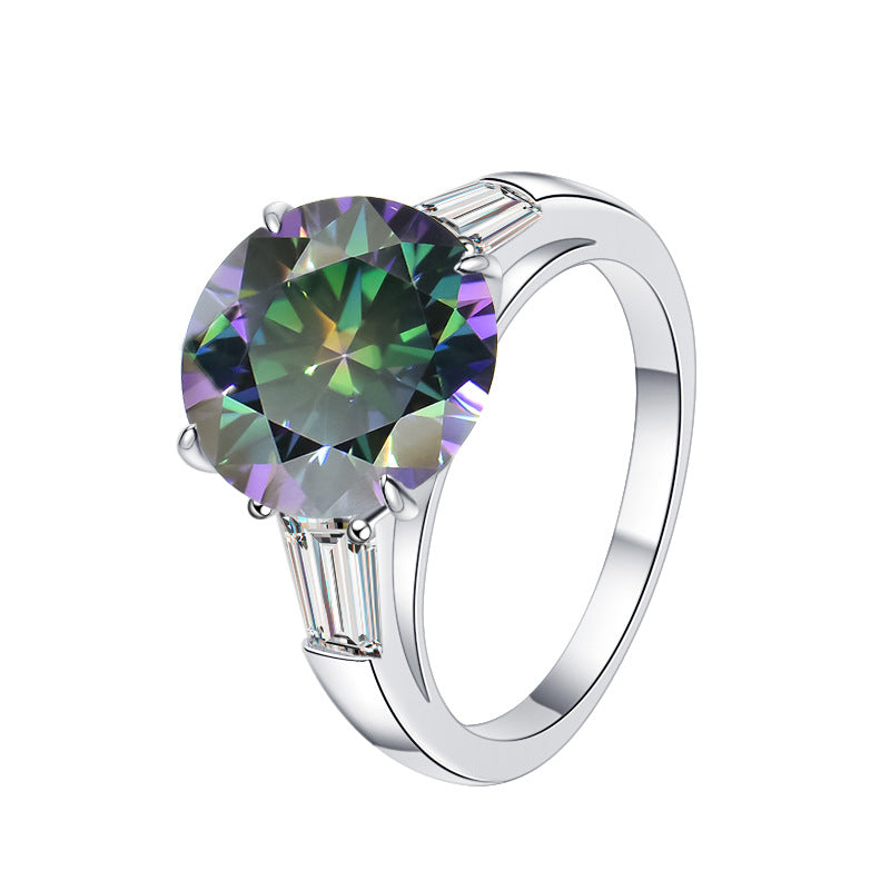 Damenring mit strahlendem blauen Kristall und eleganten Akzenten Shop Nory