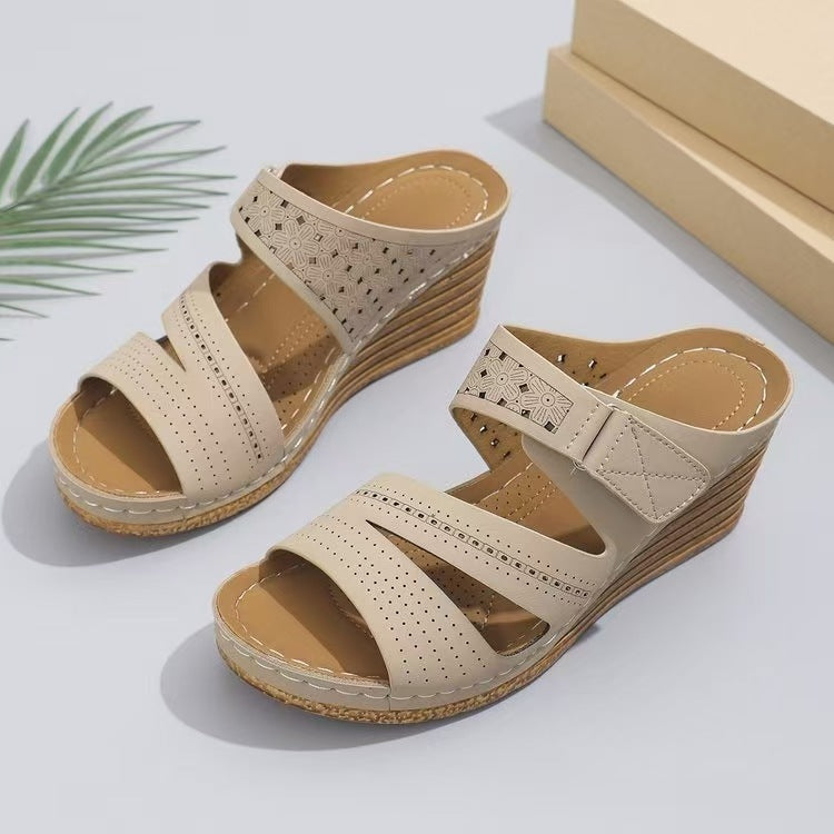 Damen bequeme Wedge Sandalen