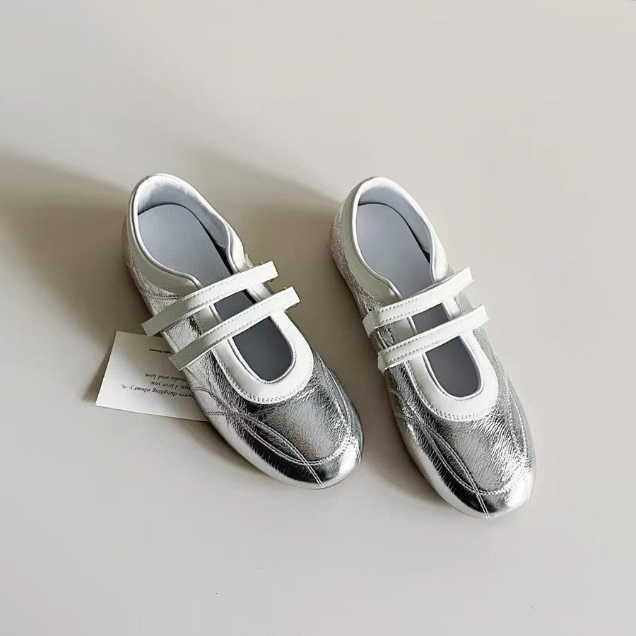Damen Ballerina-Slipper mit verstellbarem Riemen und komfortablem Innenfutter