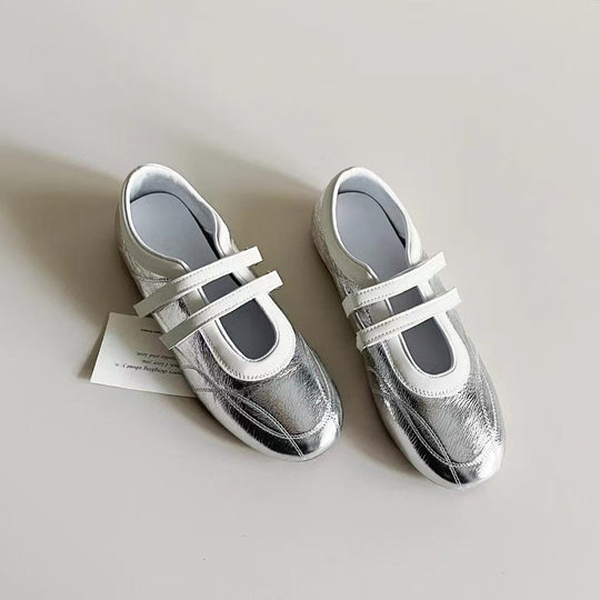 Damen Ballerina-Slipper mit verstellbarem Riemen und komfortablem Innenfutter