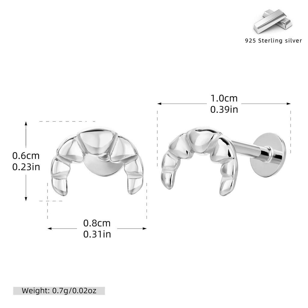 Damen Ohrstecker mit kreativem Krabben-Design aus 925 Sterling Silber Shop Nory