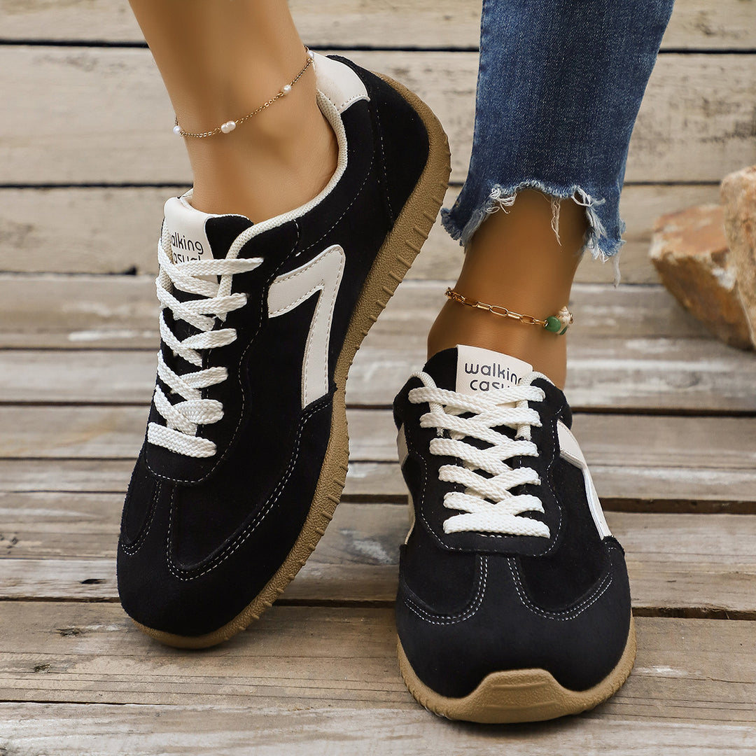 Damen Veloursleder-Optik Casual-Sneaker mit ergonomischer Komfortsohle Shop Nory