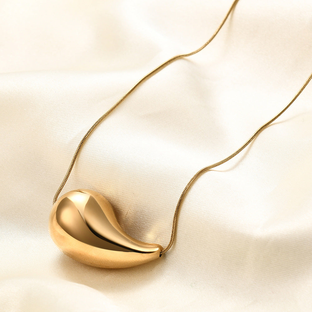 Damen Elegante Kette mit tropfenförmigem Anhänger aus hochwertigem Edelstahl Shop Nory