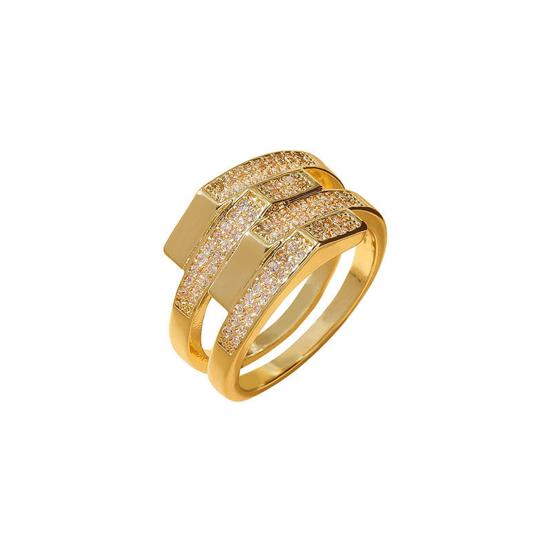 Damen Statement-Ring mit funkelnden Kristallen Shop Nory