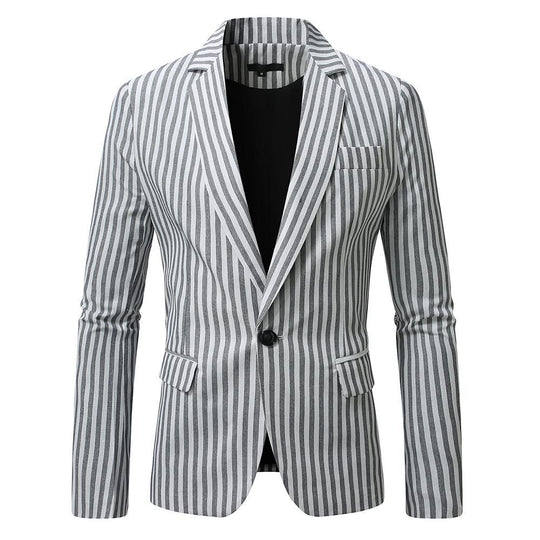 Herren eleganter Blazer mit feinen Streifen