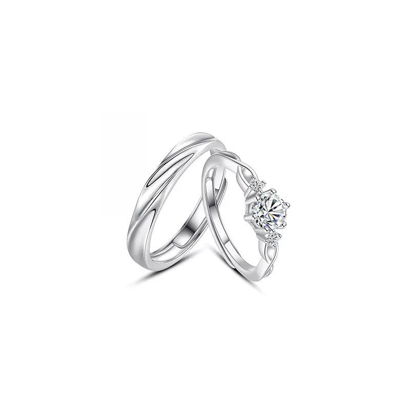 Damen eleganter Verlobungsring mit funkelnden Zirkonia Shop Nory