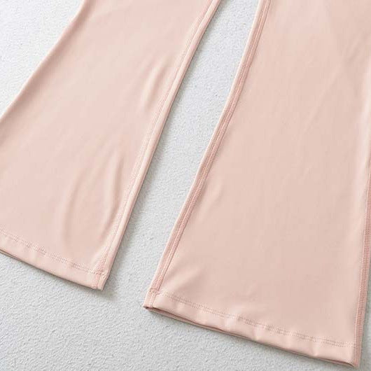 Damen High‑Waist Yoga-Flarehose mit ausgestelltem Schlag und Komfortbund Shop Nory
