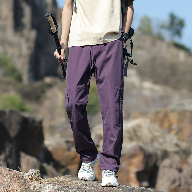 Herren Technische Outdoor- und Wanderhose mit Reißverschlusstaschen und verstellbarer Taille Shop Nory