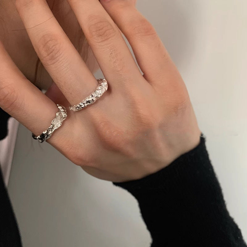 Damen Modischer Ring mit einzigartiger texturierter Oberfläche Shop Nory