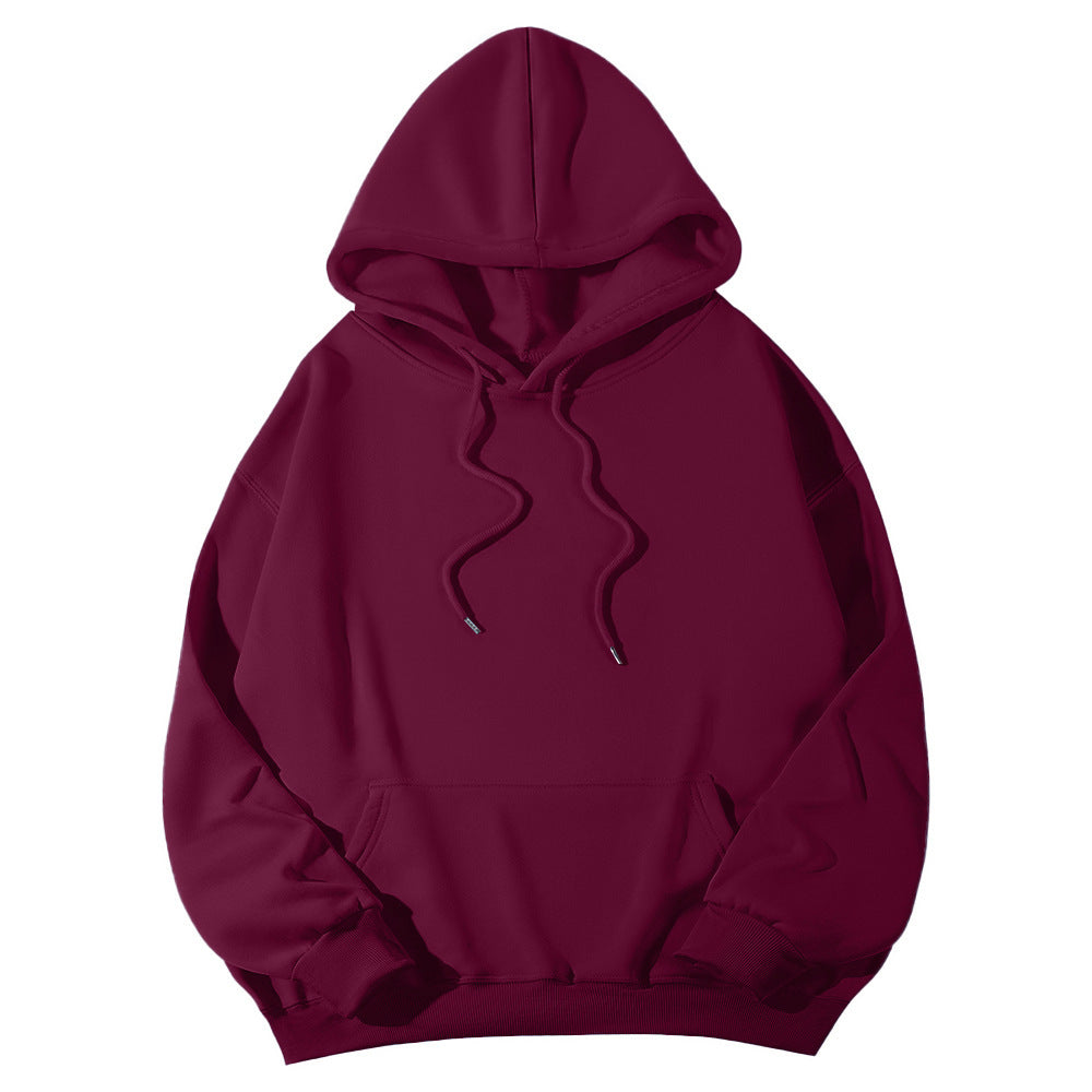 Unisex Oversize-Fleece-Hoodie mit tiefer Schulter, Kängurutasche und breitem Rippbund Shop Nory