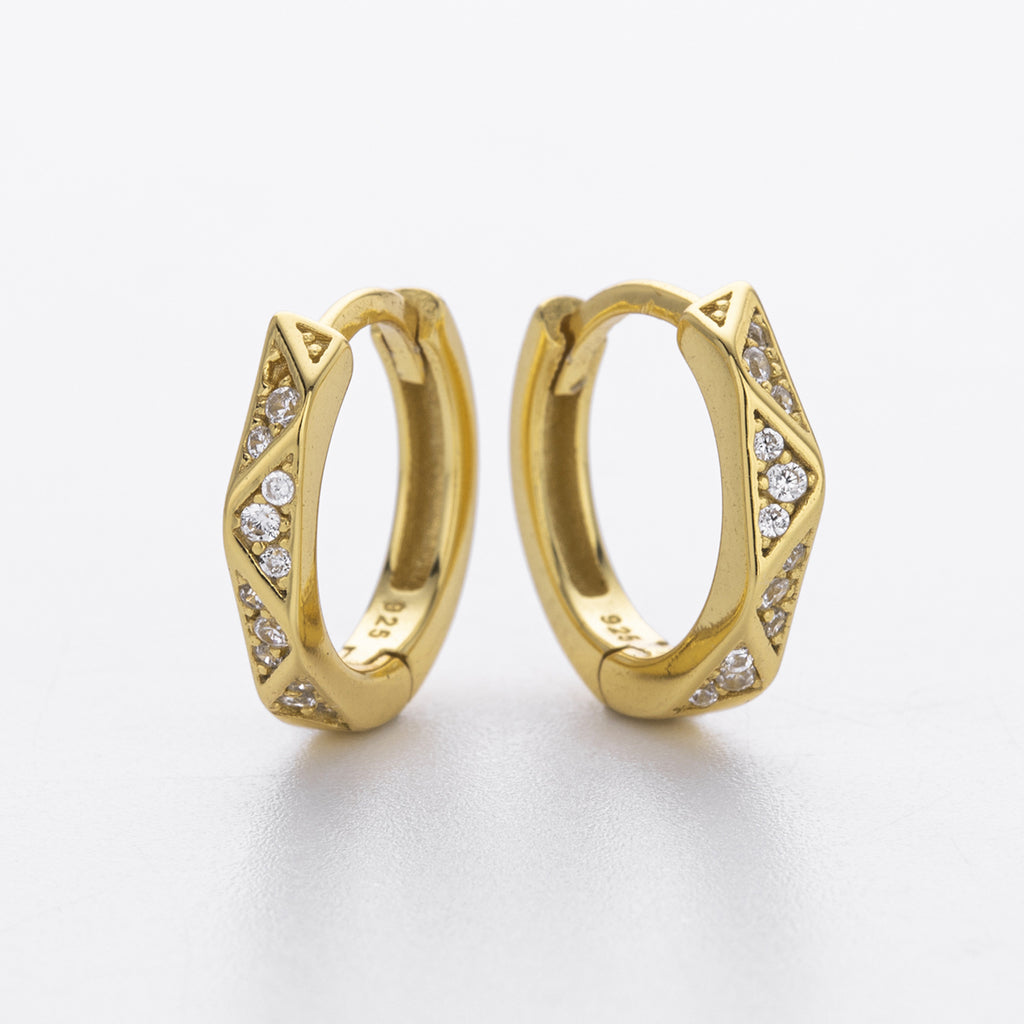 Damen Ohrringe mit funkelnden Zirkonsteinen aus hochwertigem 925 Sterling Silber Shop Nory