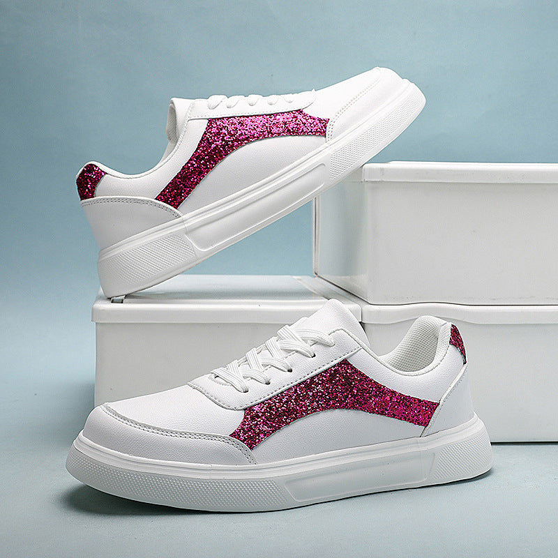 Damen Sportliche Sneakers mit Glitzer-Applikationen