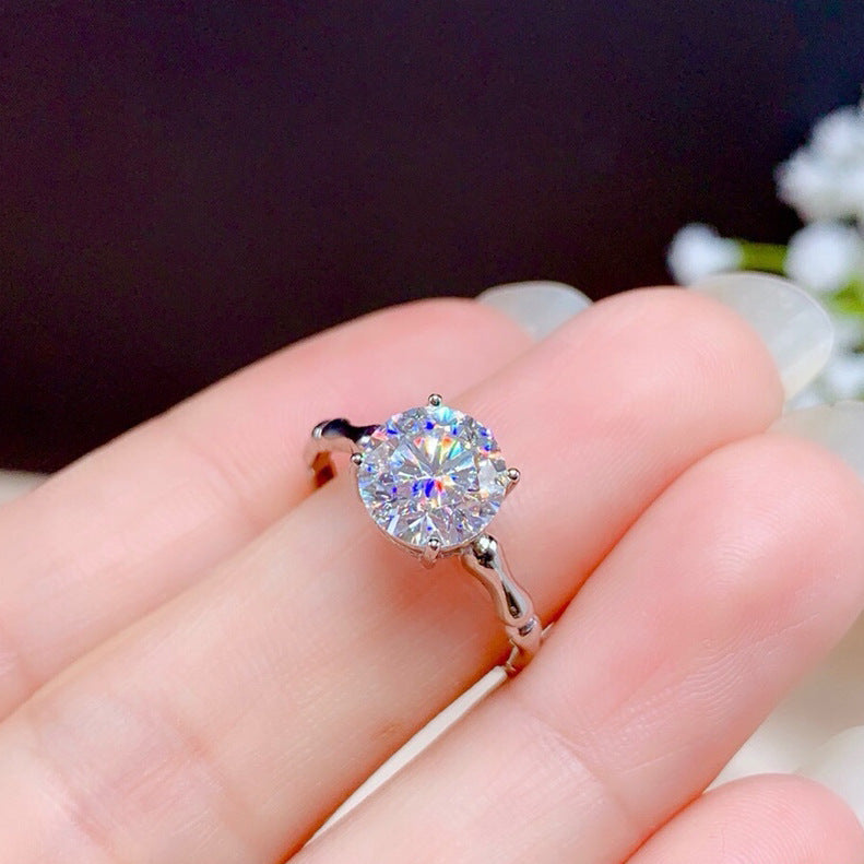 Damen Eleganter Solitär-Ring mit exquisitem Zirkonia-Besatz Shop Nory