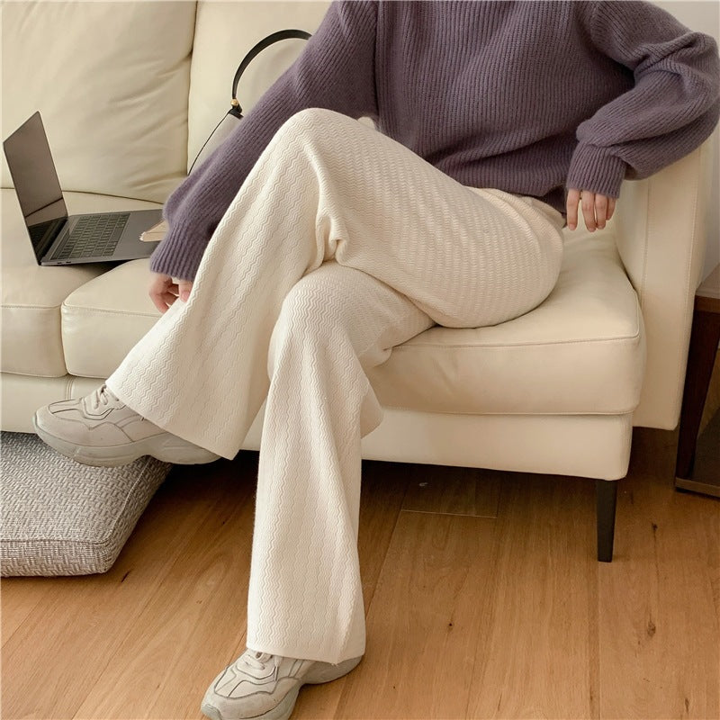 Damen Elegante weite Strickhose Shop Nory