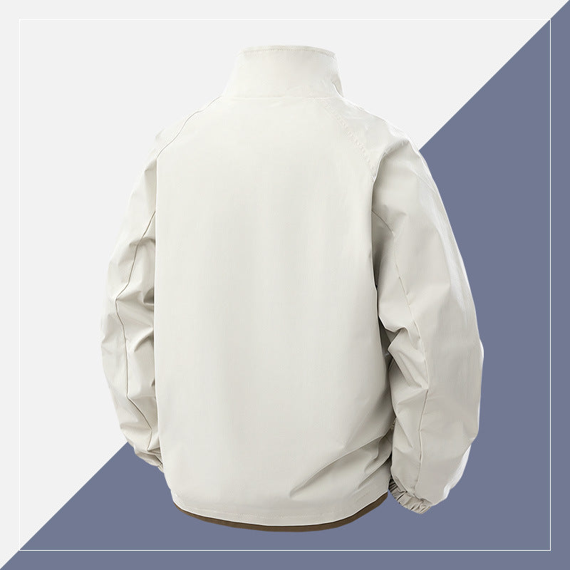 Herren Kurz geschnittene Softshell‑Utility‑Jacke mit Stehkragen und Pattentaschen Shop Nory