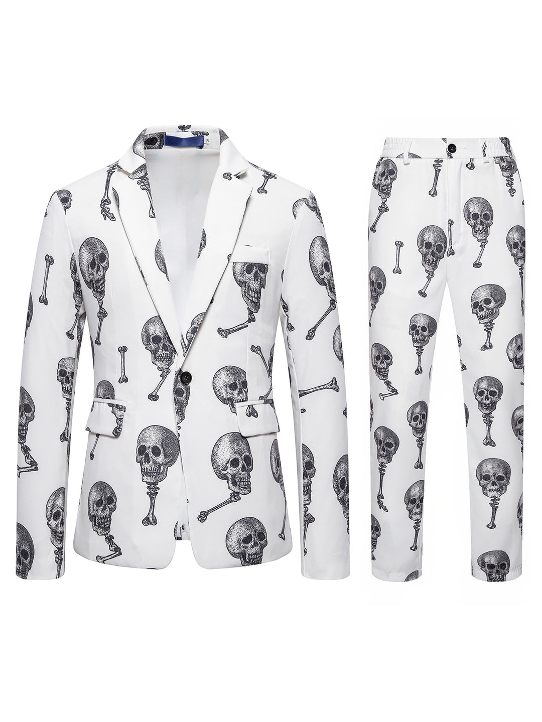 Herren Zweiteiliges Satin-Anzugsset mit grafischem Allover‑Print und schmaler Silhouette Shop Nory