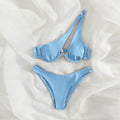 Damen Triangel-Bikini mit asymmetrischem Schnitt und gepolstertem Oberteil