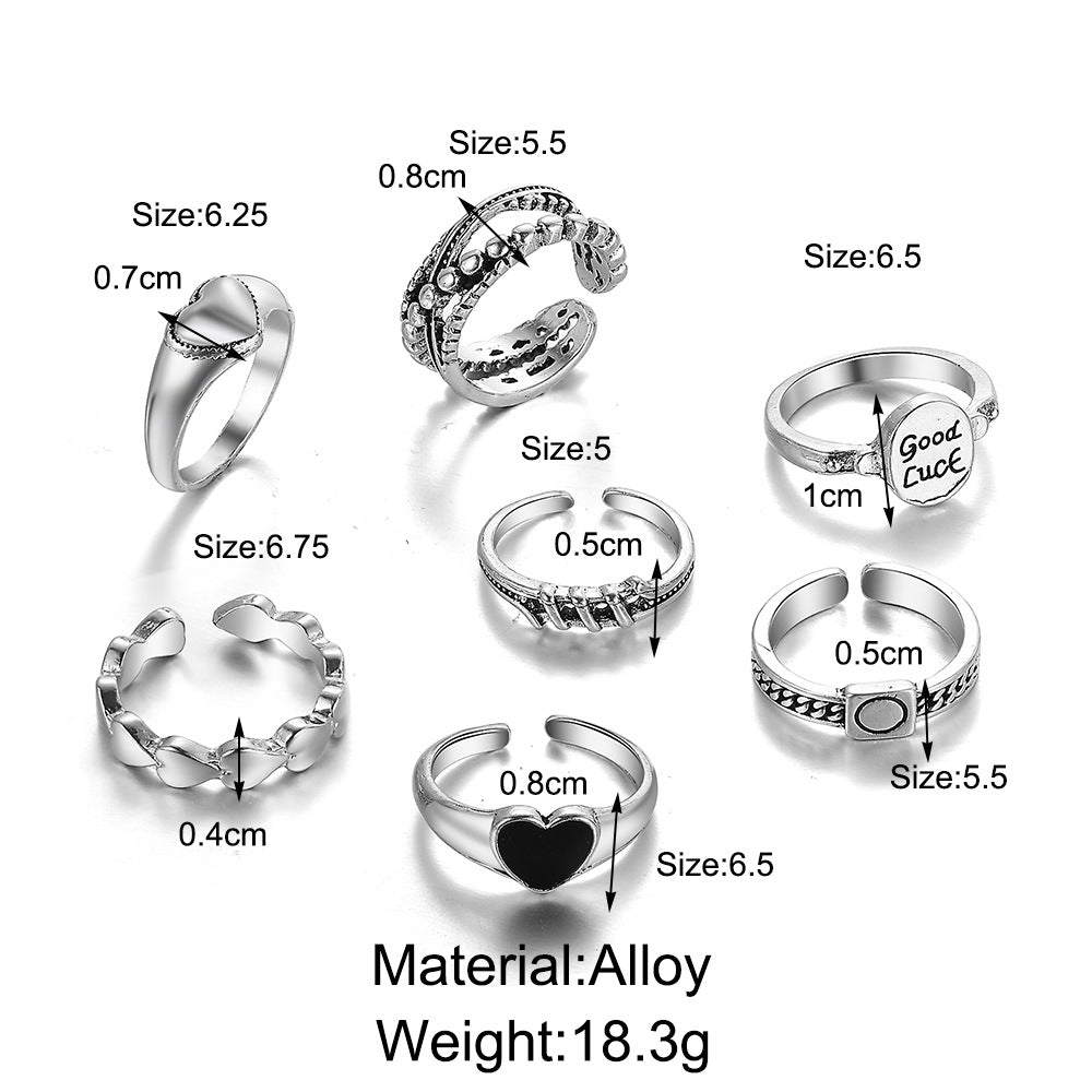 Damen verstellbare Partynächte Ringe Set Shop Nory