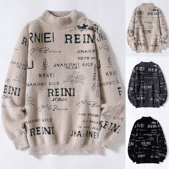 Damen Kuscheliger Oversized Pullover mit hohem Kragen Shop Nory